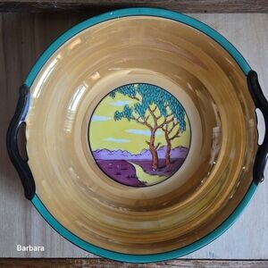 Vintage 1920s Noritake Art Deco Lustreware 2-handled Serving/Display Bowl